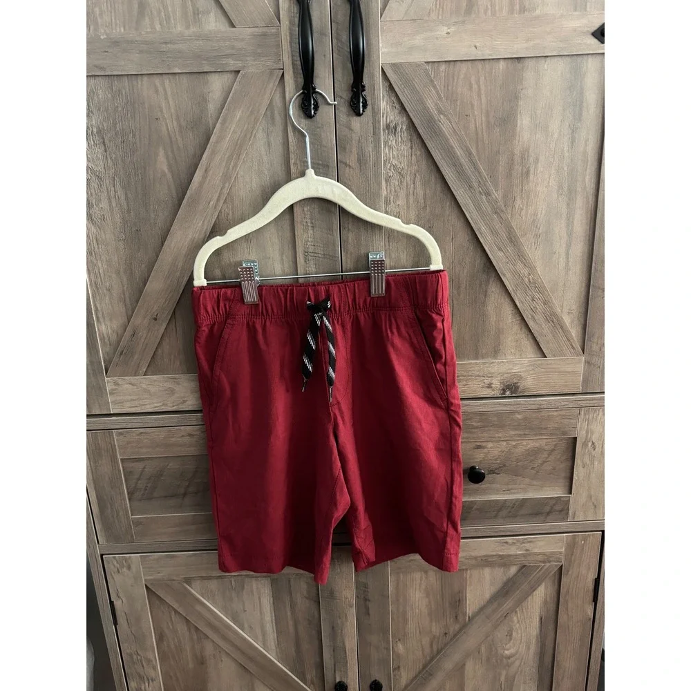 Lot of 3 Boys Active Shorts Size M 8 Black Red Camo Elastic Waist Drawstring